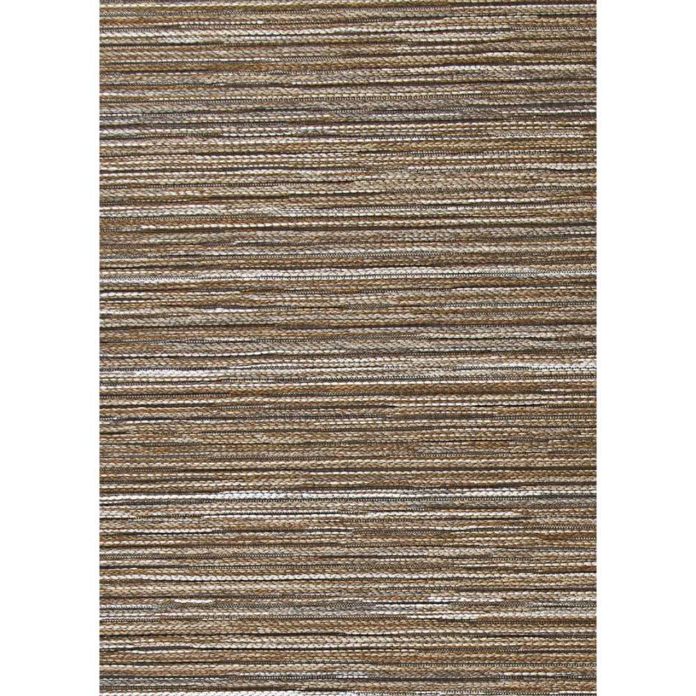 A top-down view of the Couristan Cape Indoor/Outdoor Rug - Hinsdale/Brown-Ivory shows its full rectangular shape and horizontal stripe pattern