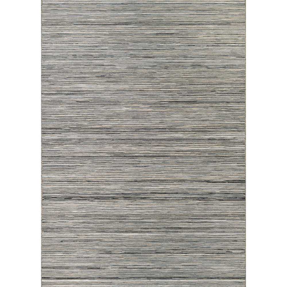 A zoomed-in view of the Couristan Cape Indoor/Outdoor Rug - Hinsdale/Light Brown-Silver emphasizes its linear pattern and natural fiber look