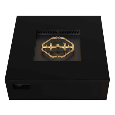 Black Warming Trends AON Steel Square Fire Pit Table