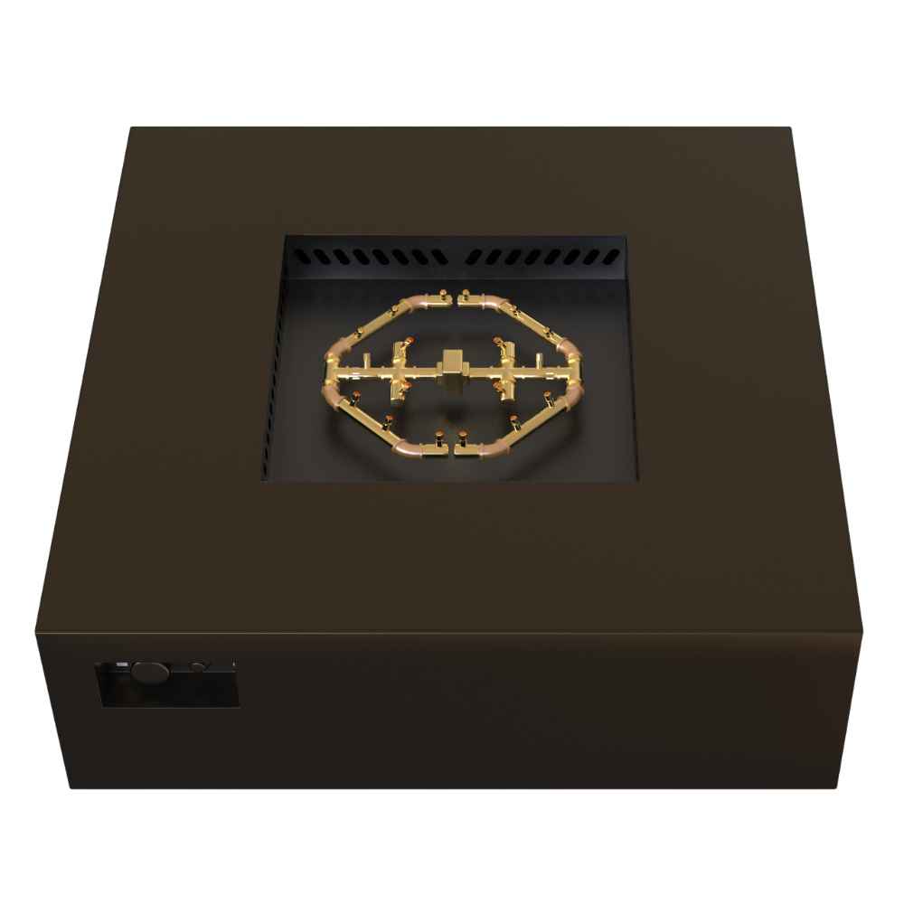 Bronze Warming Trends AON Steel Square Fire Pit Table