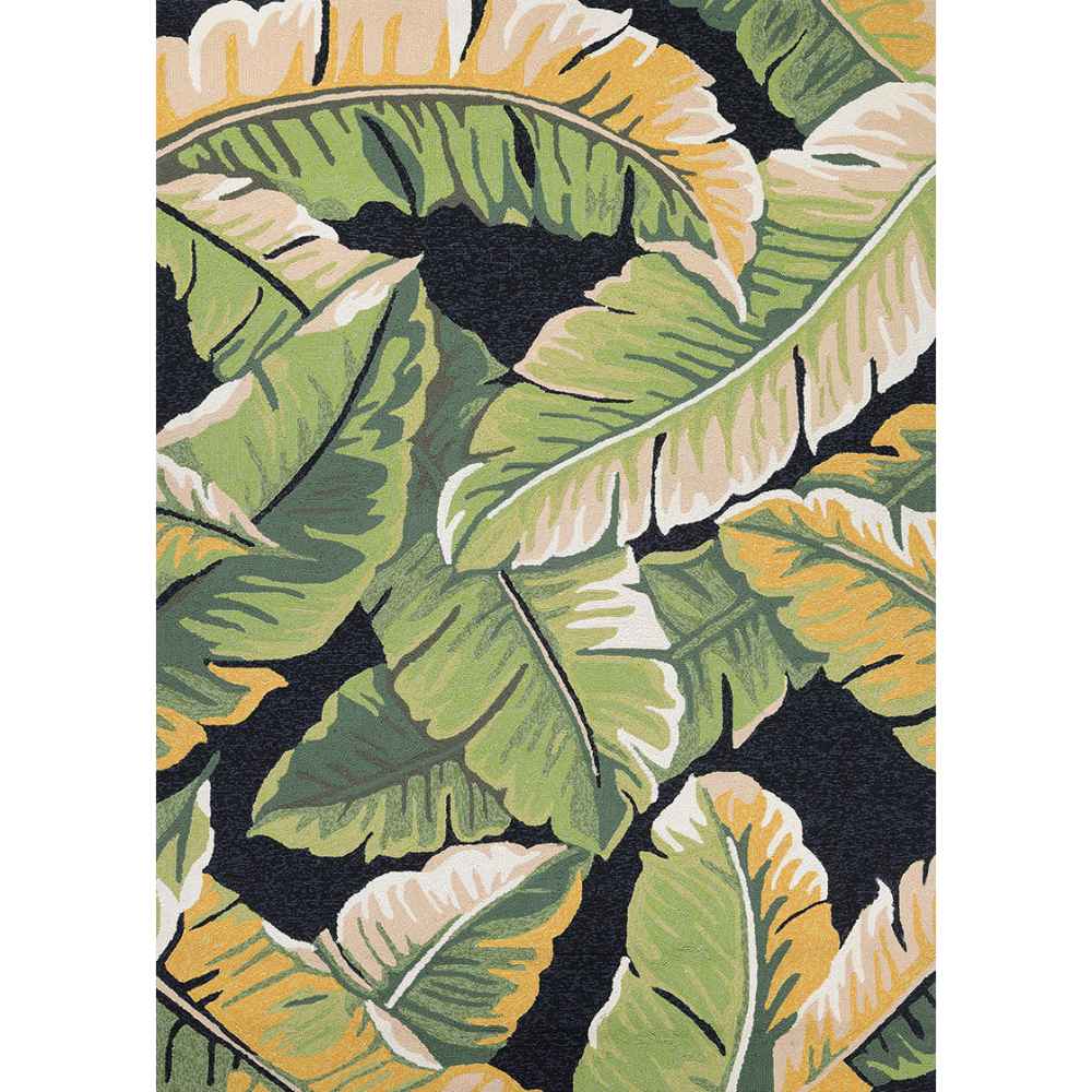 Couristan Covington Indoor/Outdoor Rug - Rainforest/Forest Green-Black is shown in full view