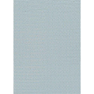 The full Couristan Cottages Indoor/Outdoor Rug - Southport/Denim, revealing its complete geometric design and rectangular shape