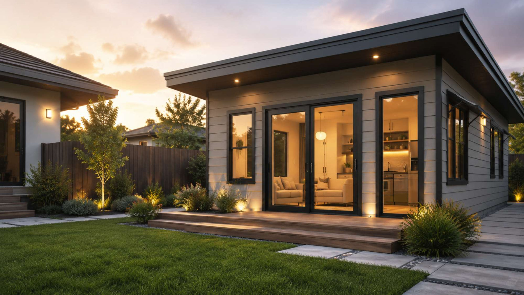 Modern backyard guest house illustrating an ADU inflation hedge for long-term property value and rental income