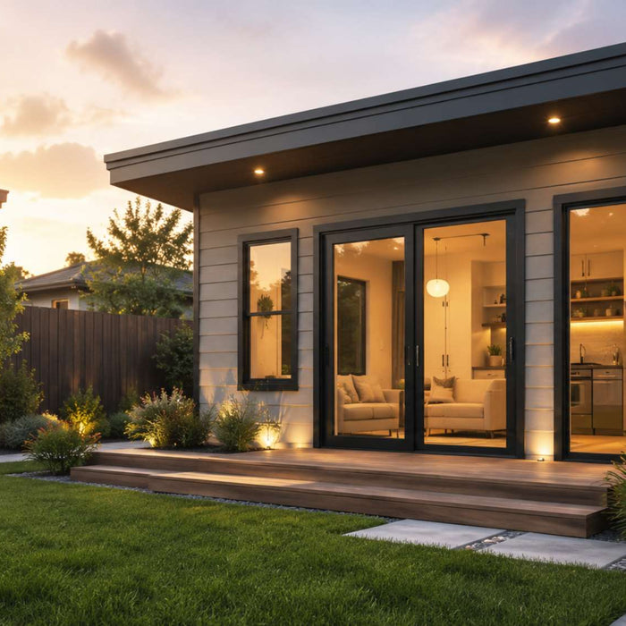 Modern backyard guest house illustrating an ADU inflation hedge for long-term property value and rental income