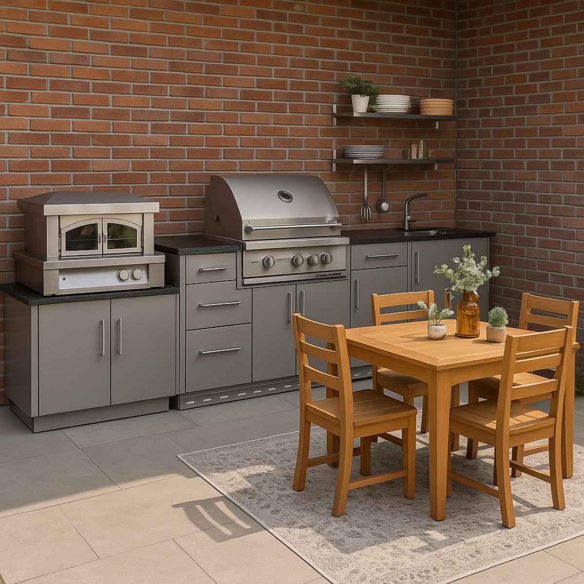 Prefab Outdoor Kitchen Island