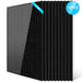 10 Sun Gold Power 370W Mono Black PERC Solar Panels displayed in an overlapping row for high-capacity solar power systems