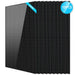 10 Sun Gold Power 500W Mono Black PERC Solar Panel package with ten overlapping black solar panels