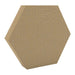 100Hz Hexagon Austen GIK Acoustics DecoShape Acoustic Panel in a hexagonal shape with a textured tan fabric finish