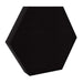100Hz Hexagon Black GIK Acoustics DecoShape Acoustic Panel in a hexagonal shape with a black fabric finish