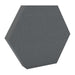 100Hz Hexagon Chaucer GIK Acoustics DecoShape Acoustic Panel in a hexagonal shape with a medium gray fabric finish