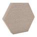 100Hz Hexagon Clan GIK Acoustics DecoShape Acoustic Panel in a hexagonal shape with a light beige fabric finish
