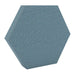 100Hz Hexagon Dolphin GIK Acoustics DecoShape Acoustic Panel in a hexagonal shape with a soft blue fabric finish