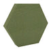 100Hz Hexagon Fair Isle GIK Acoustics DecoShape Acoustic Panel in a hexagonal shape with an olive green fabric finish