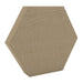 100Hz Hexagon Lomond GIK Acoustics DecoShape Acoustic Panel in a hexagonal shape with a dark brown fabric finish
