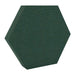 100Hz Hexagon Lora GIK Acoustics DecoShape Acoustic Panel in a hexagonal shape with a deep forest green fabric finish