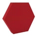 100Hz Hexagon Pitlochry GIK Acoustics DecoShape Acoustic Panel in a hexagonal shape with a bright red fabric finish