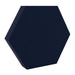 100Hz Hexagon Walten GIK Acoustics DecoShape Acoustic Panel in a hexagonal shape with a dark navy blue fabric finish