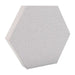 100Hz Hexagon White GIK Acoustics DecoShape Acoustic Panel in a hexagonal shape with a bright white fabric finish