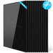 12 Sun Gold Power 370W Mono Black PERC Solar Panels arranged in a staggered display with black monocrystalline cells