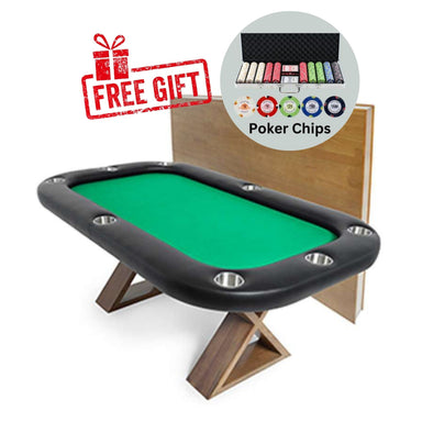 BBO Poker Tables Helmsley Poker Table with Matching Dining Top-Freedom Room