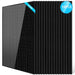 16 Sun Gold Power 370W Mono Black PERC Solar Panels displayed in a layered row with matching black monocrystalline construction
