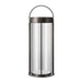 17.7 inch Crate & Barrel Blomus Mituro Rechargeable LED Indoor/Outdoor Lantern, a taller cylindrical tower with a darkened glass shade in a gunmetal aluminum frame