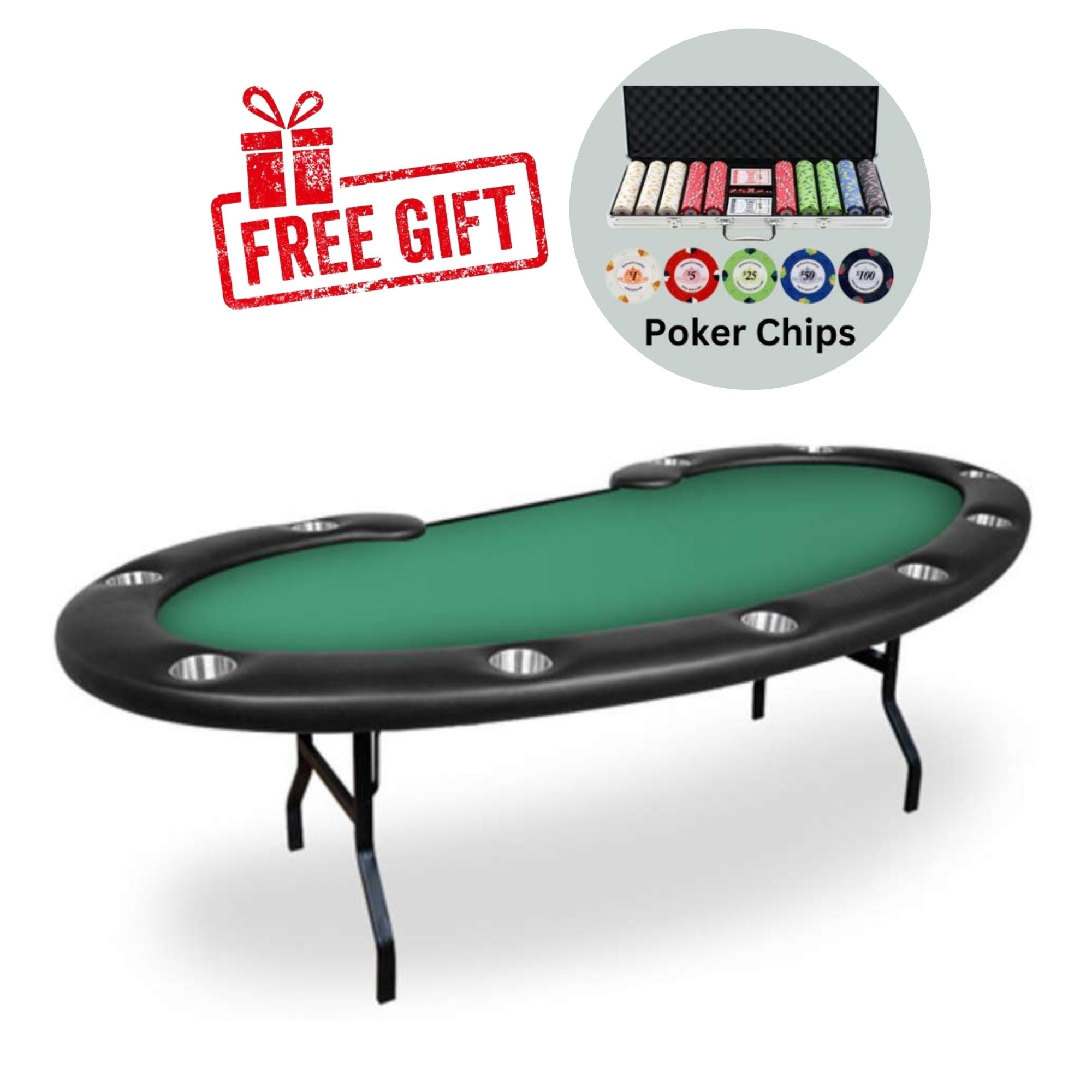 BBO Poker Tables Prestige Folding Leg Poker Table-Freedom Room