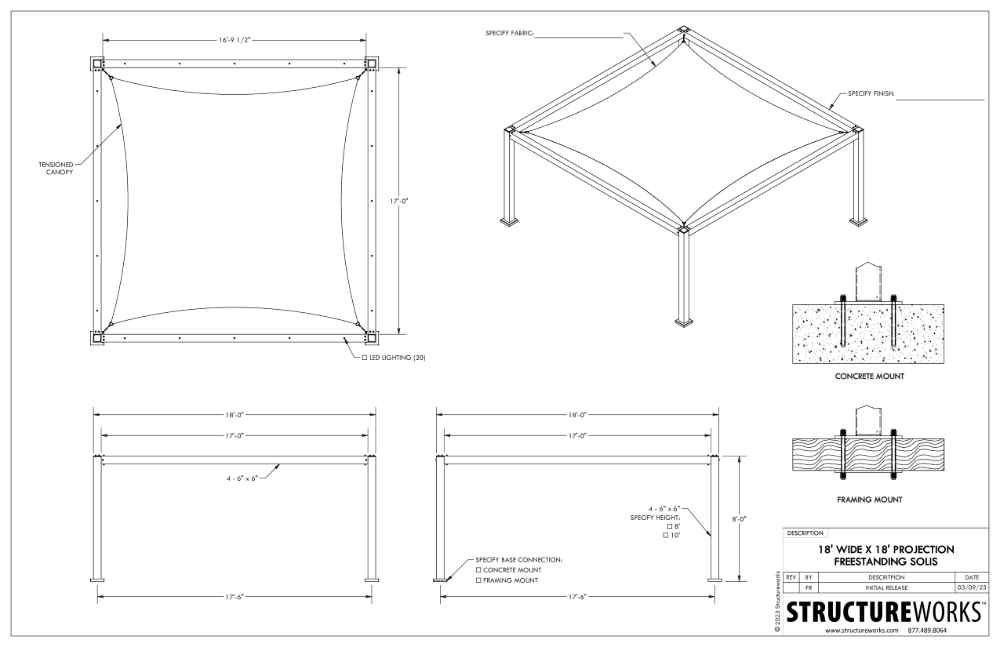 18 x 18 Structureworks Solis Trex Pergola