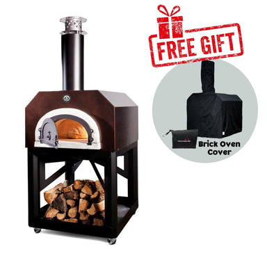 Chicago Brick Oven 750 Gas Wood Oven w/ Mobile Cart-Freedom Room