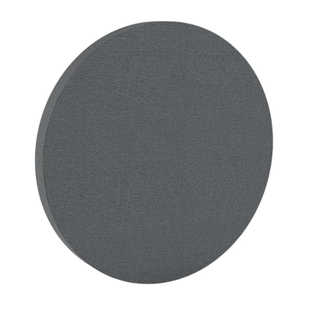 200Hz SpotPanel Circle Chaucer GIK Acoustics DecoShape Acoustic Panel in a circular shape with a medium gray fabric finish