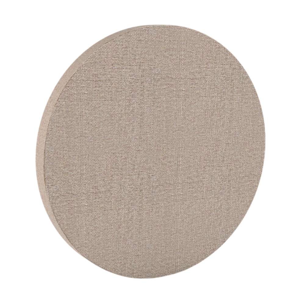 200Hz SpotPanel Circle Clan GIK Acoustics DecoShape Acoustic Panel in a circular shape with a light beige fabric finish