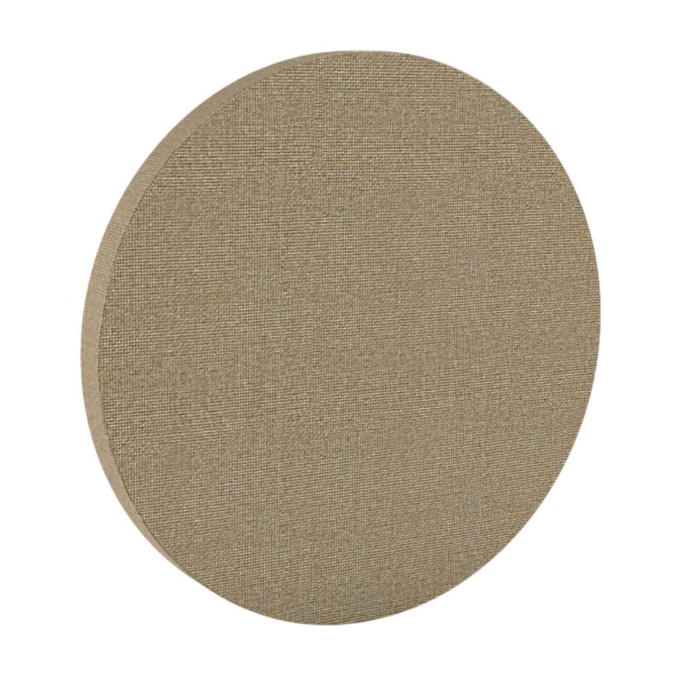 200Hz SpotPanel Circle Lomond GIK Acoustics DecoShape Acoustic Panel in a circular shape with a dark brown fabric finish