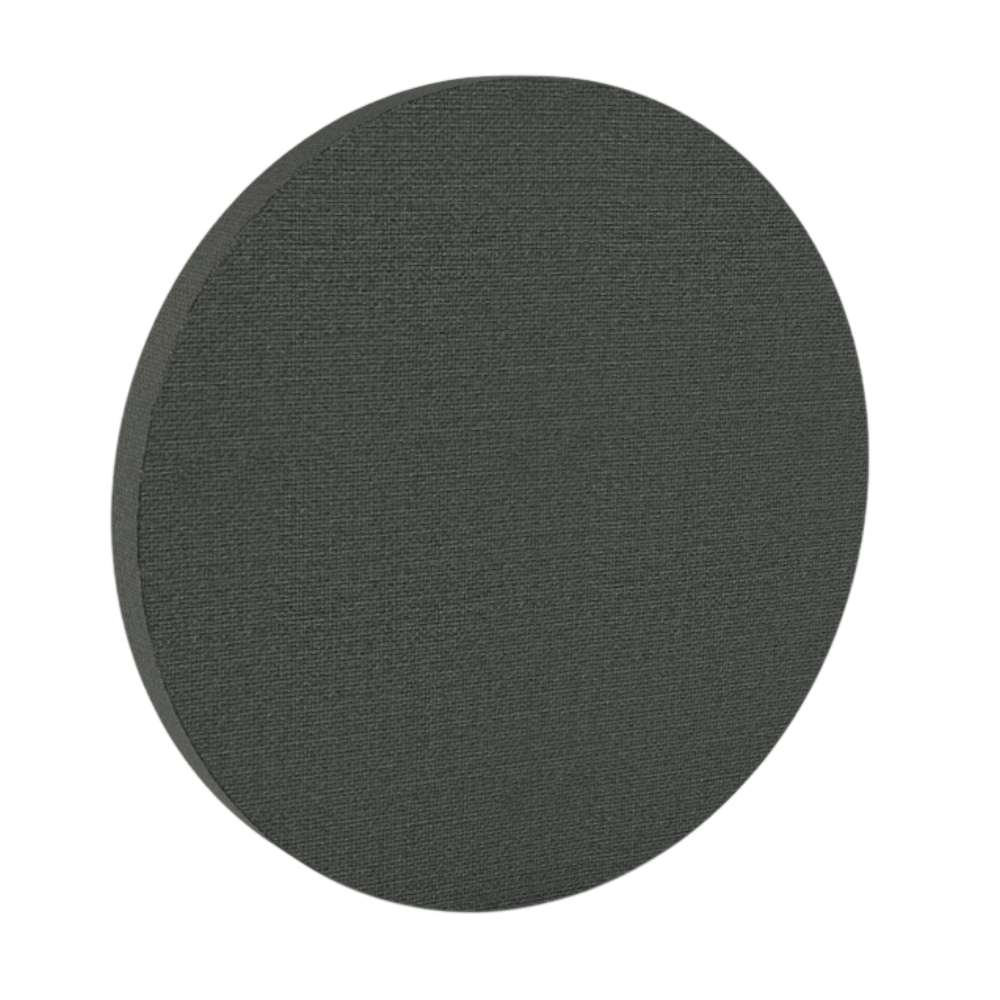 200Hz SpotPanel Circle Merrick GIK Acoustics DecoShape Acoustic Panel in a circular shape with a dark charcoal gray fabric finish