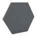200Hz SpotPanel Hexagon Chaucer GIK Acoustics DecoShape Acoustic Panel in a hexagonal shape with a medium gray fabric finis