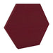 200Hz SpotPanel Hexagon Tummel GIK Acoustics DecoShape Acoustic Panel in a hexagonal shape with a burgundy red fabric finish