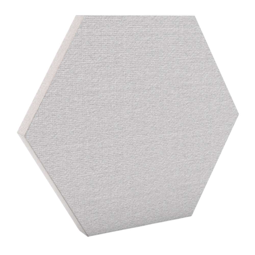 200Hz SpotPanel Hexagon White GIK Acoustics DecoShape Acoustic Panel in a hexagonal shape with a white fabric finish