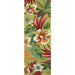 2'6" x 8'6" Runner Couristan Covington Indoor/Outdoor Rug - Painted Fern/Fern-Red showcases the same lush floral pattern in a slimmer form