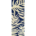 2'6" x 8'6" Runner Couristan Covington Indoor/Outdoor Rug - Palms/Navy displays the bold palm pattern in a long, narrow layout