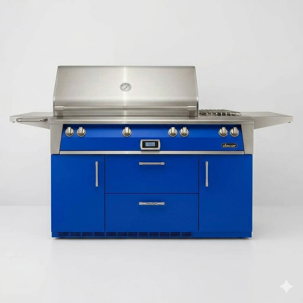 56″ Deluxe Grill Refrigerated Cart Model