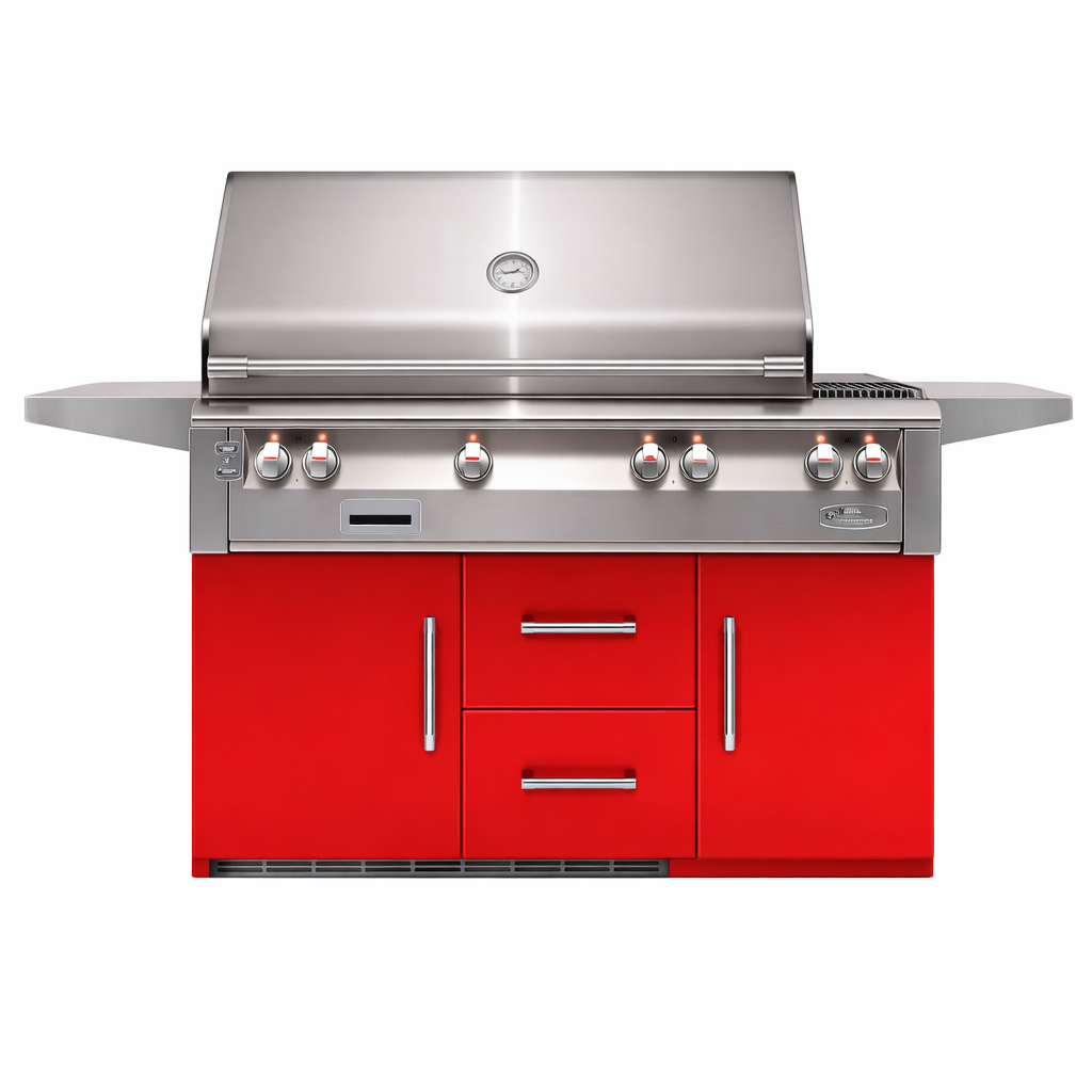 56″ Deluxe Grill Refrigerated Cart Model