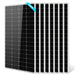 8 Sun Gold Power 200W Monocrystalline Solar Panel units arranged upright side by side against a white background
