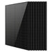 8 Sun Gold Power 450W Bifacial N-Type Monocrystalline Solar Panels shown stacked together with a clean black finish