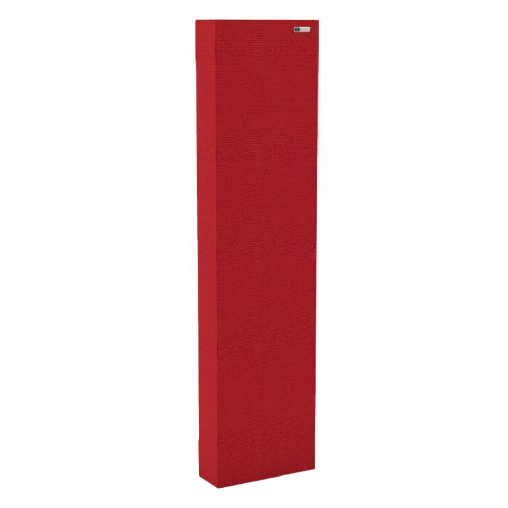90Hz 244 Narrow Pitlochry GIK Acoustics FlexRange® Bass Trap in bright red fabric for sound absorption and bass management