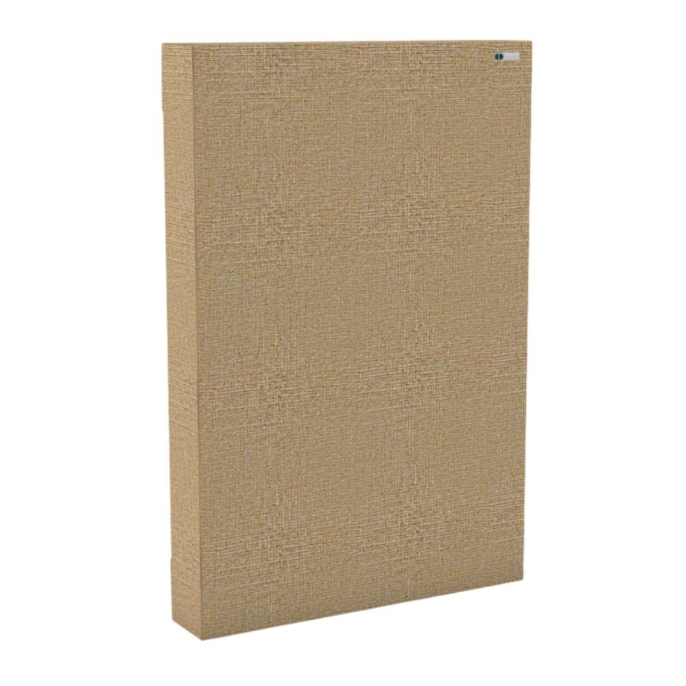 90Hz 244 Portrait Austen GIK Acoustics FlexRange® Bass Trap in tan fabric for bass control and acoustic treatment