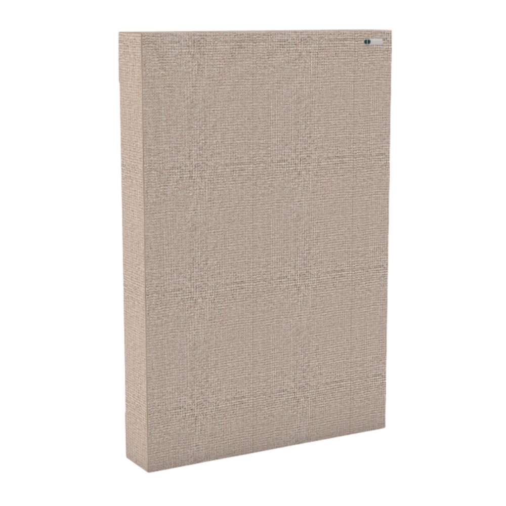 90Hz 244 Portrait Clan GIK Acoustics FlexRange® Bass Trap in light beige fabric for sound absorption and bass management