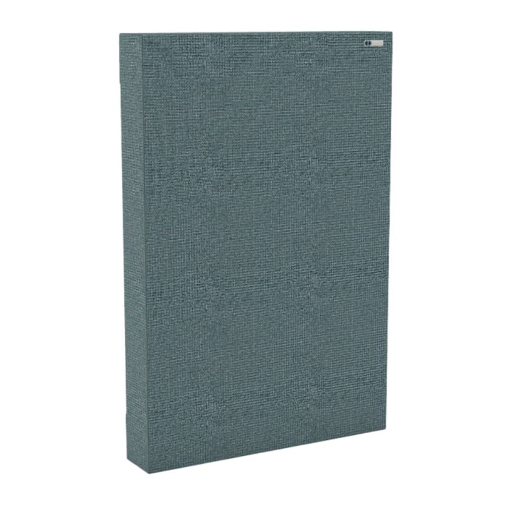90Hz 244 Portrait Ronay GIK Acoustics FlexRange® Bass Trap in muted blue fabric for controlling unwanted reflections