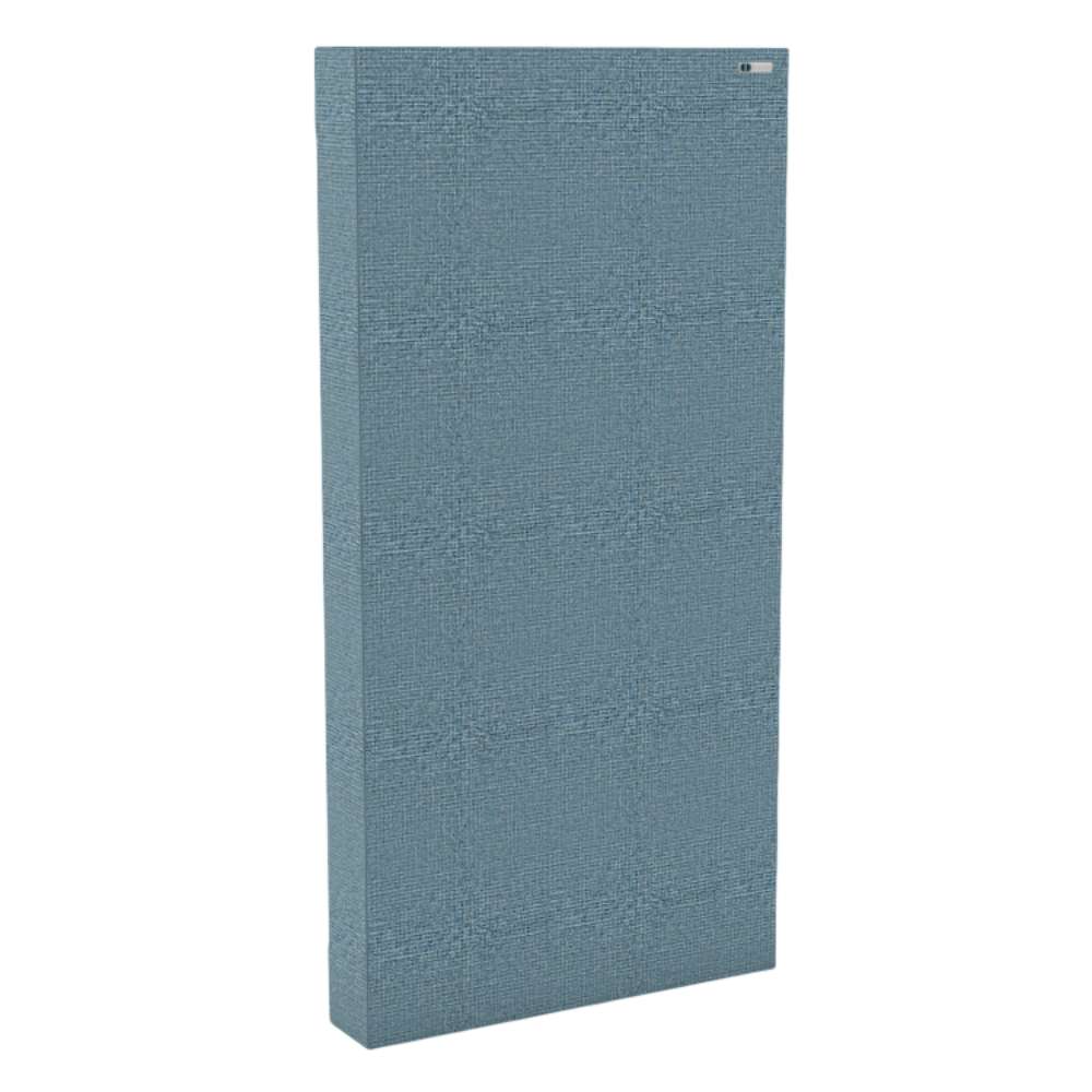 90Hz 244 Rectangle Dolphin GIK Acoustics FlexRange® Bass Trap in soft blue fabric for controlling unwanted reflections