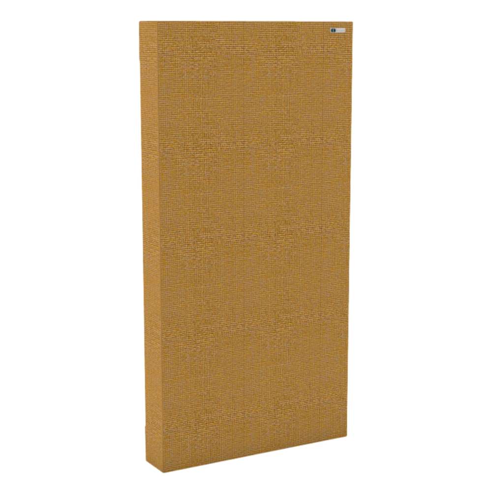 90Hz 244 Rectangle Maree GIK Acoustics FlexRange® Bass Trap in golden mustard fabric for reducing low-frequency resonance