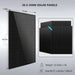 A 450W bifacial solar panel from Sun Gold Power 11400W 48V Split Phase 51.2 KWH Lithium Battery Hybrid Solar Kit with panel dimensions shown