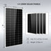 A detailed product view of the components included in the Sun Gold Power 3000W 24V 120V 5.12KWH Lithium Battery 800W Solar Panel Off-Grid Solar Kit